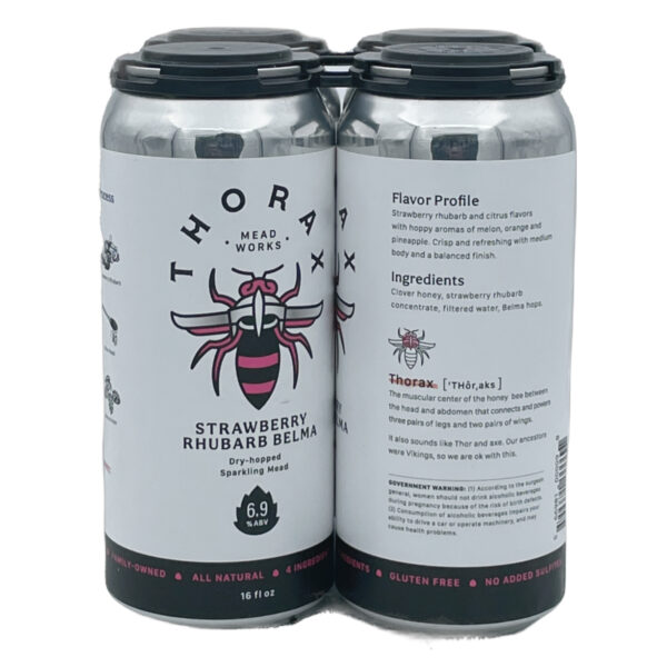 Thorax Meadworks Strawberry Rhubard Belma 4 Pack